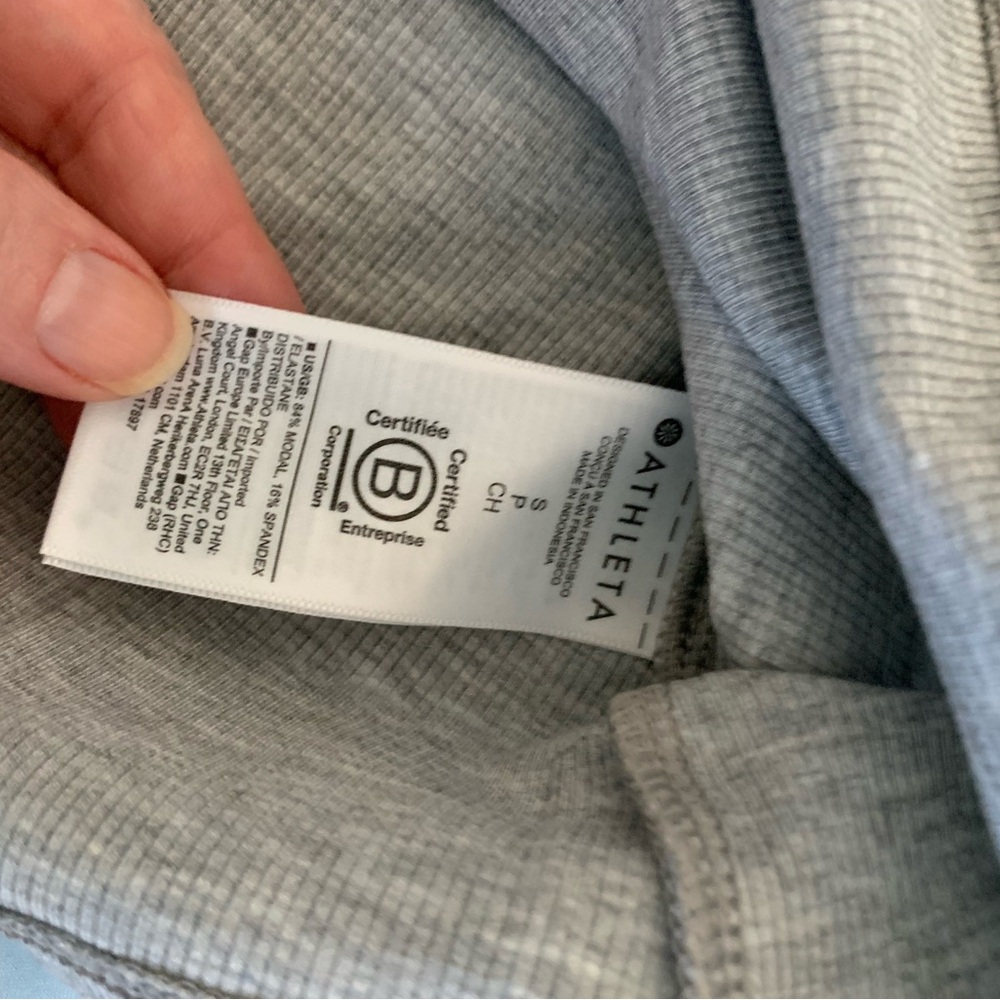 NWT Athleta  Signature Rib Square Neck Top Size Small - Picture 5 of 6
